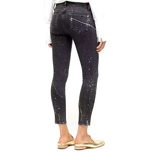 BALDWIN KANSAS CITY ‘Karlie’ Splatter High-Rise Cropped Skinny - 28